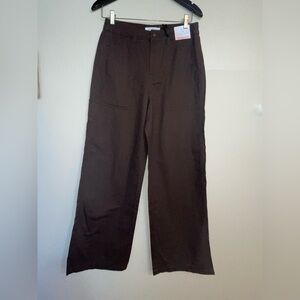 Happily Grey- Brown Carpenter Wide-Leg Pants juniors  3/26 NWT